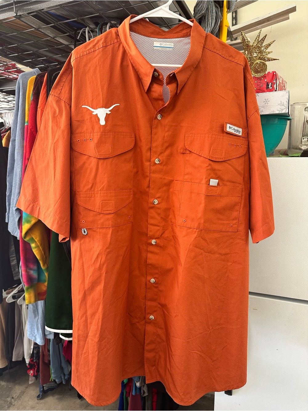 NWOT Columbia PFG Texas Longhorns Fishing Shirt